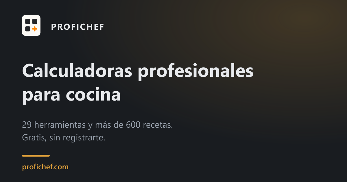 Tarjeta general de Profichef